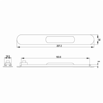 推拉门钩锁GS-C01尺寸图