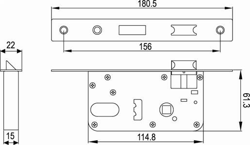 门锁ST-A05尺寸图
