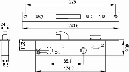 门锁ST-A06尺寸图