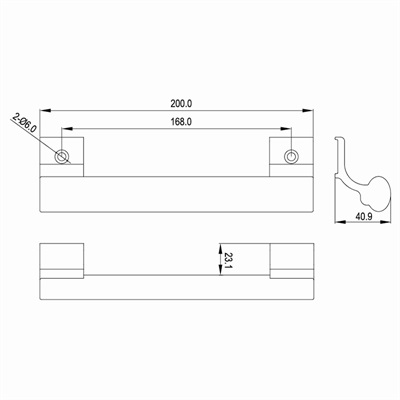 移门拉手LS-A02尺寸图