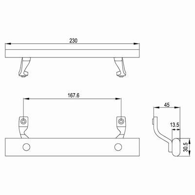 移门拉手LS-A03尺寸图