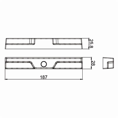 移门拉手KS-A01尺寸图
