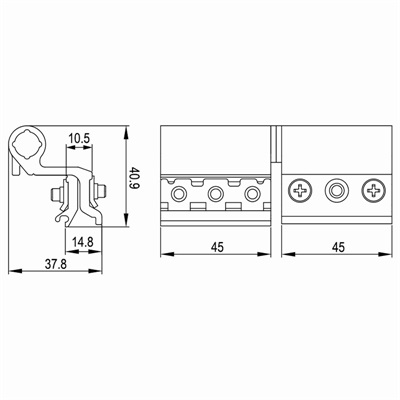 平开窗合页HY-A02尺寸图