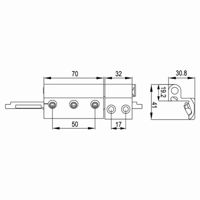 内开内倒窗合页HY-A08尺寸图