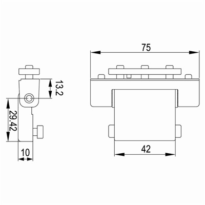 平开门合页HY-B02尺寸图