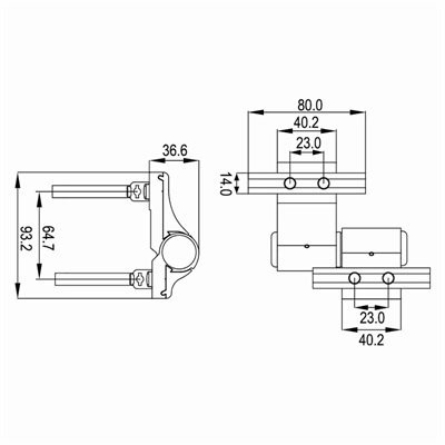 平开门合页HY-B03尺寸图