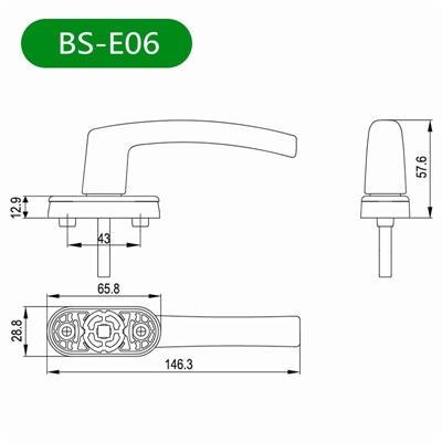 平开窗把手BS-E06尺寸图