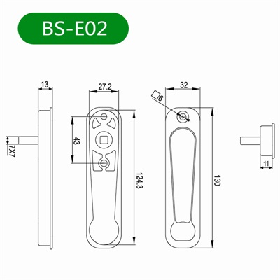 平开门把手BS-E02尺寸图